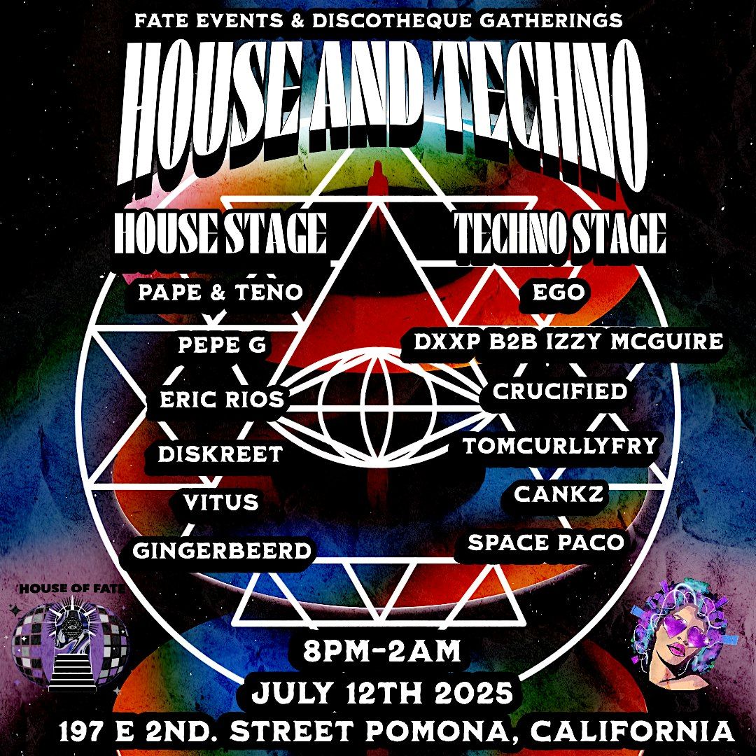 HOUSE AND TECHNO, 12 July | Event in Pomona | AllEvents