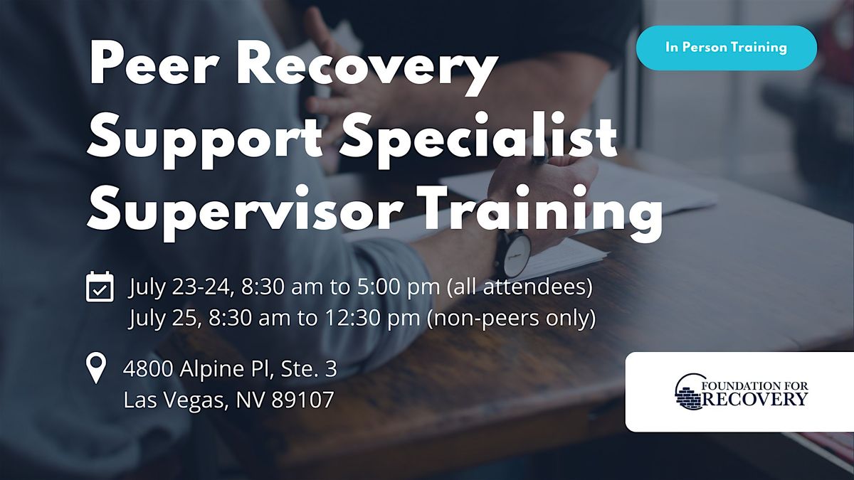 Peer Supervision Training and Certification, 23 July | Event in Las Vegas | AllEvents