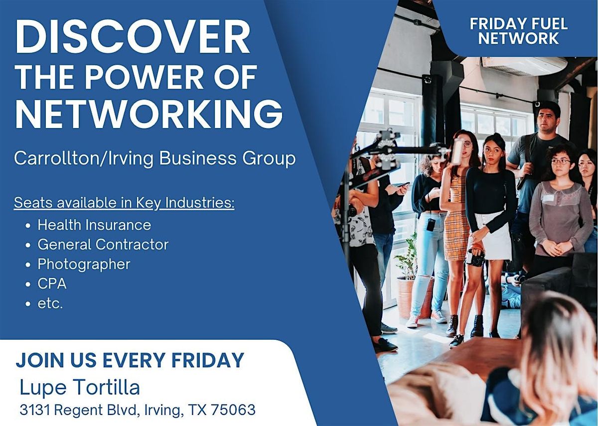 Networking Group Weekly Meetup, 12 September | Event in Irving | AllEvents