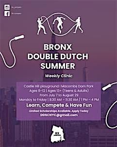 Double Dutch Summer Clinic W7/AM, 18 August | Event in The Bronx | AllEvents