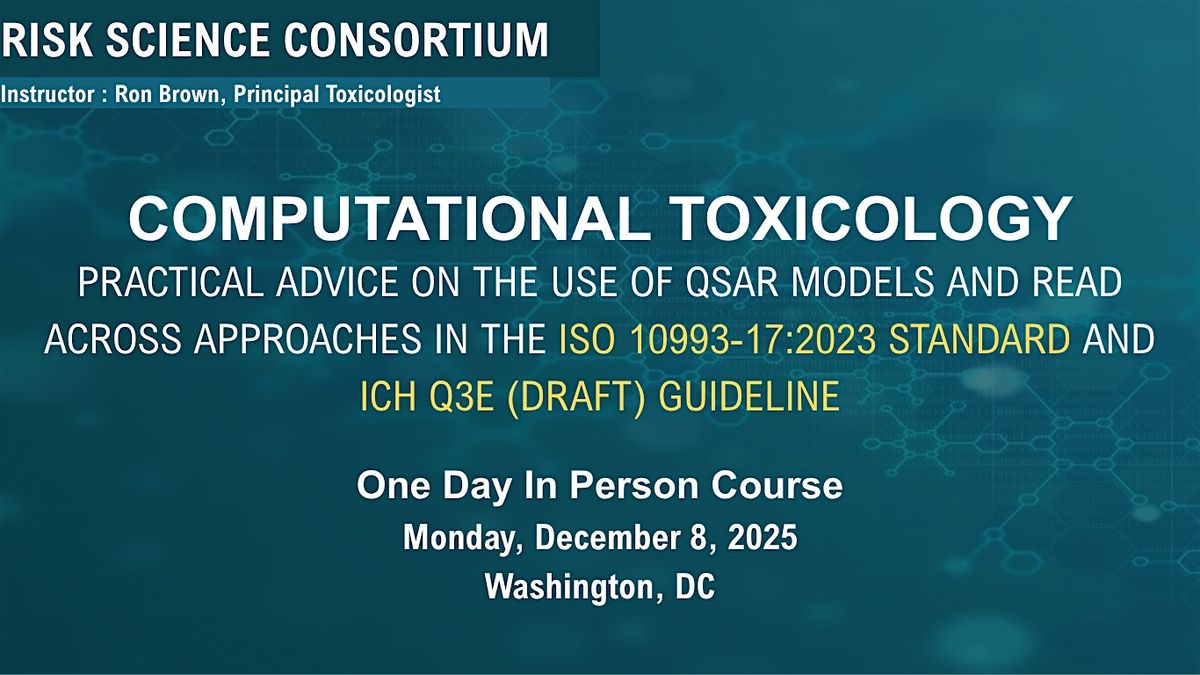 Computational Toxicology - Washington, DC, 8 December | Event in Washington | AllEvents