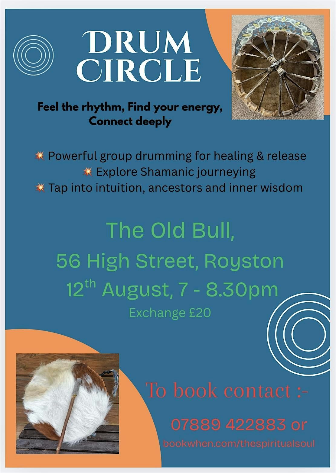 Drum circle and shamanic journey, 12 August | Event in Royston | AllEvents