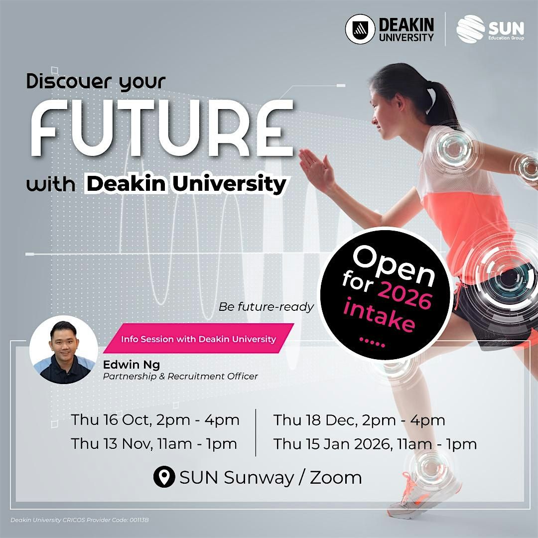 Info Session with Deakin University | Event in Subang Jaya | AllEvents