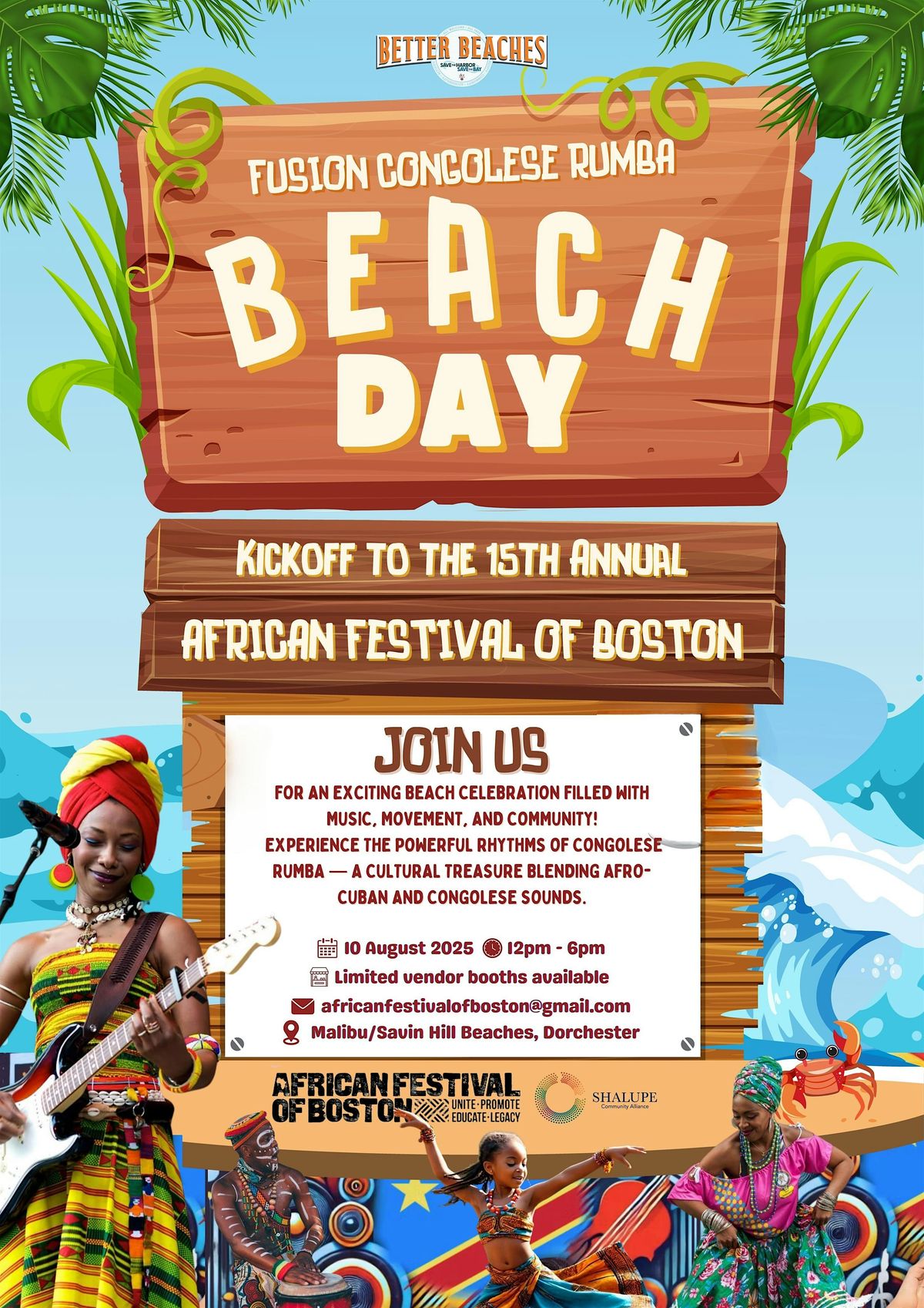 Beach Day Fusion Congolese Rumba, 10 August | Event in Boston | AllEvents