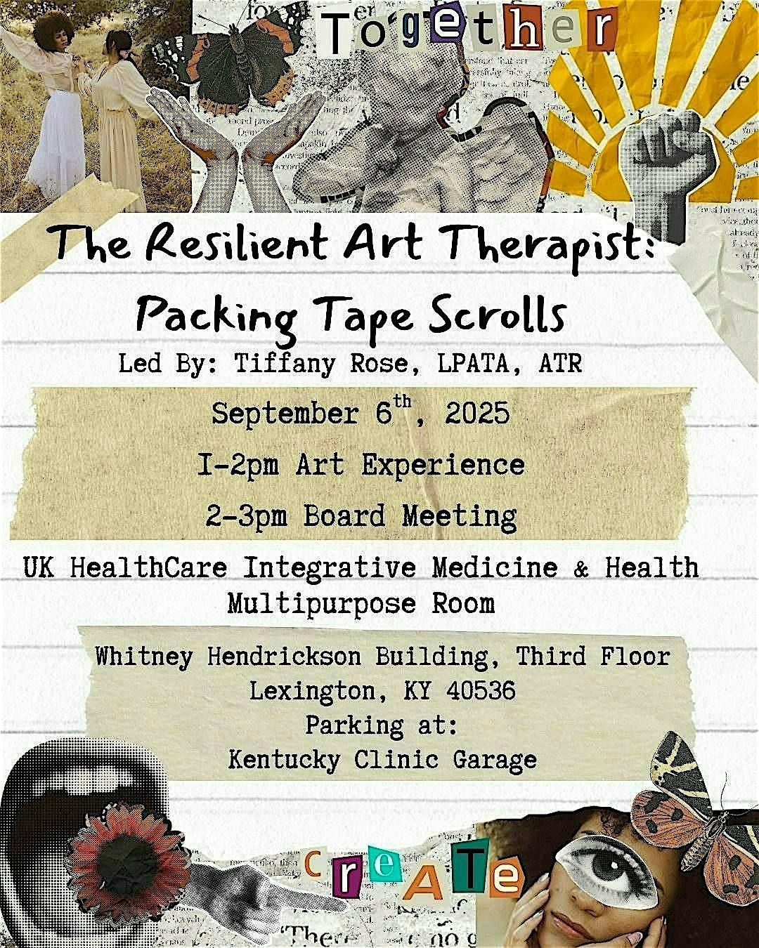 The Resilient Art Therapist: Packing Tape Scrolls, 6 September | Event in Lexington | AllEvents