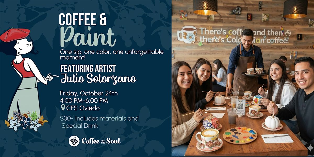 COFFEE & PAINT with Julio Solorzano, 24 October | Event in Oviedo | AllEvents