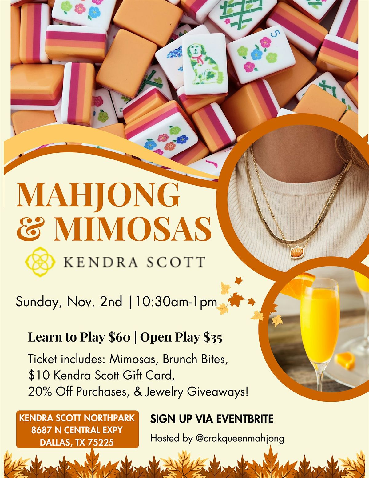 Mahjong Mimosas: Sip and Shop at Kendra Scott, Kendra Scott