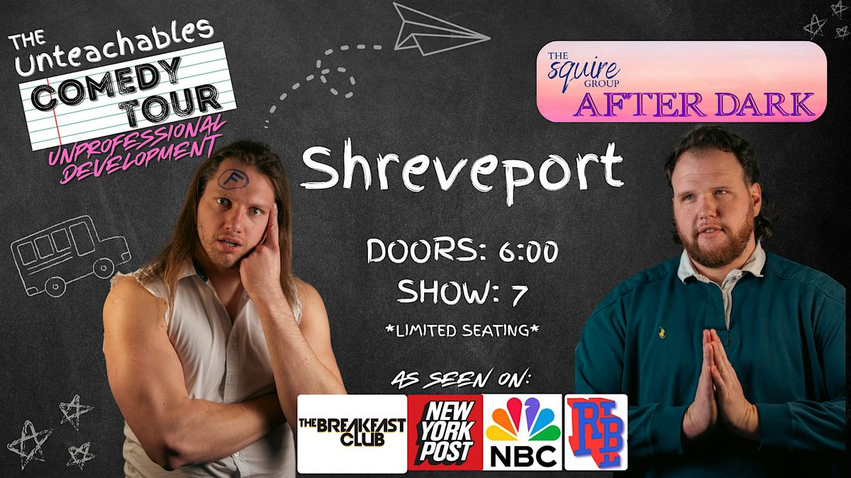 The Unteachables Comedy Tour (Presented by Shreveport Comedy Club), 29 August | Event in Shreveport | AllEvents