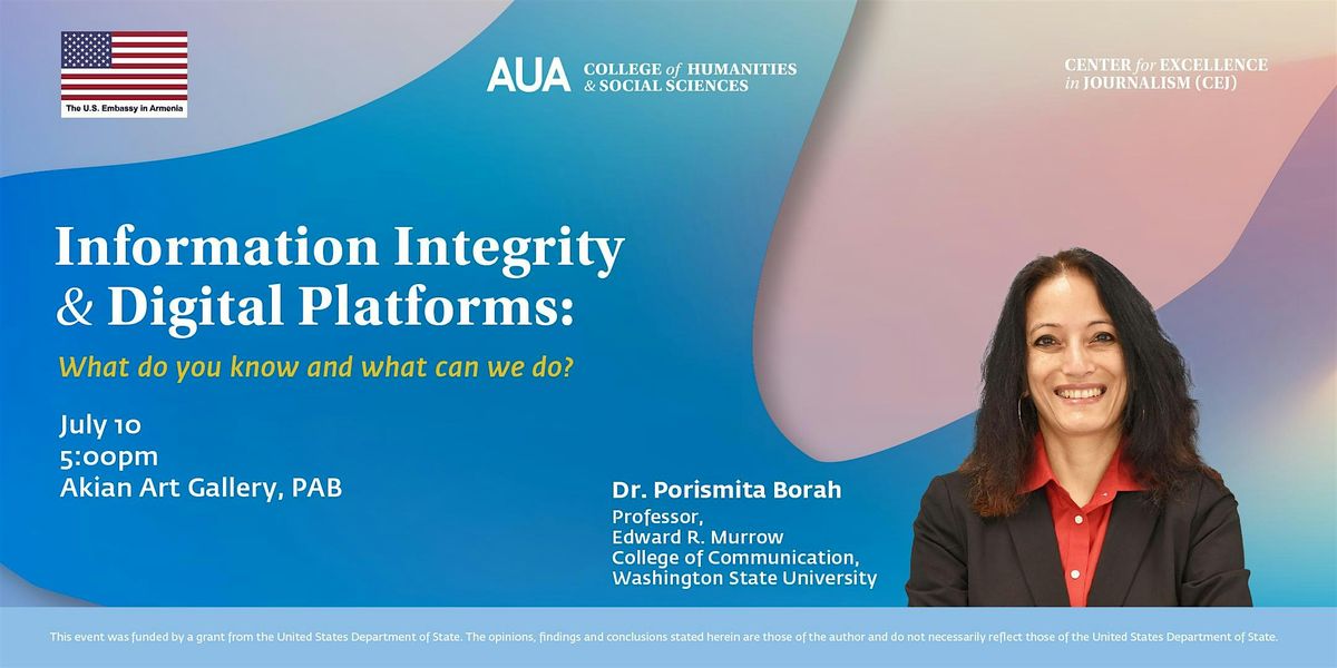 Information Integrity and digital platforms, 10 July | Event in Yerevan | AllEvents