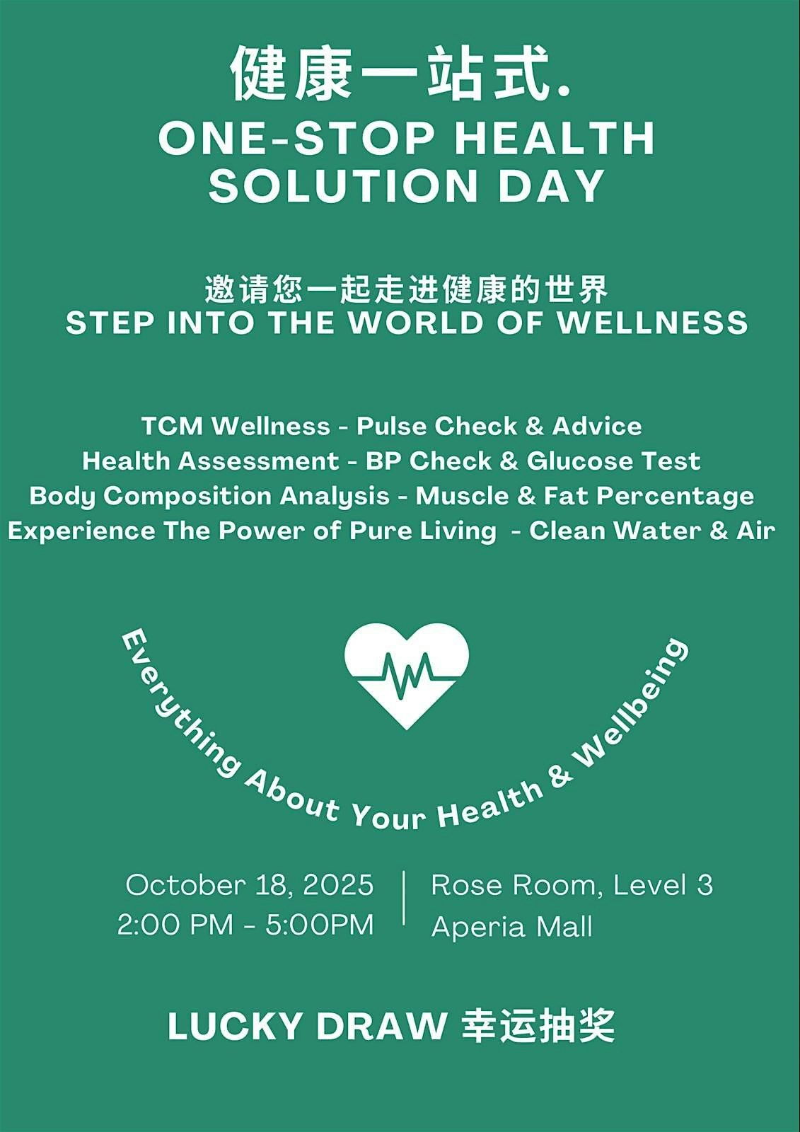 Your One-Stop Health Solution Day, 18 October | Event in Singapore | AllEvents