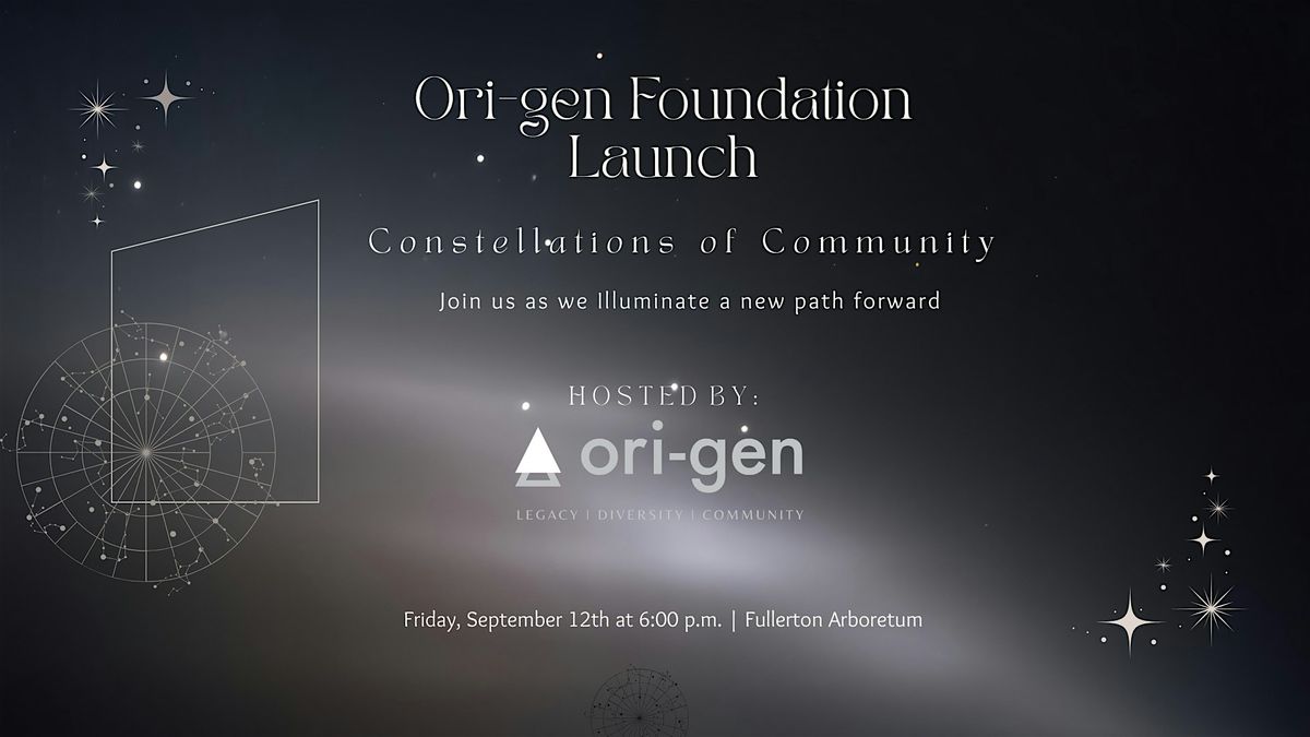The Ori-gen Foundation Launch, 12 September | Event in Fullerton | AllEvents