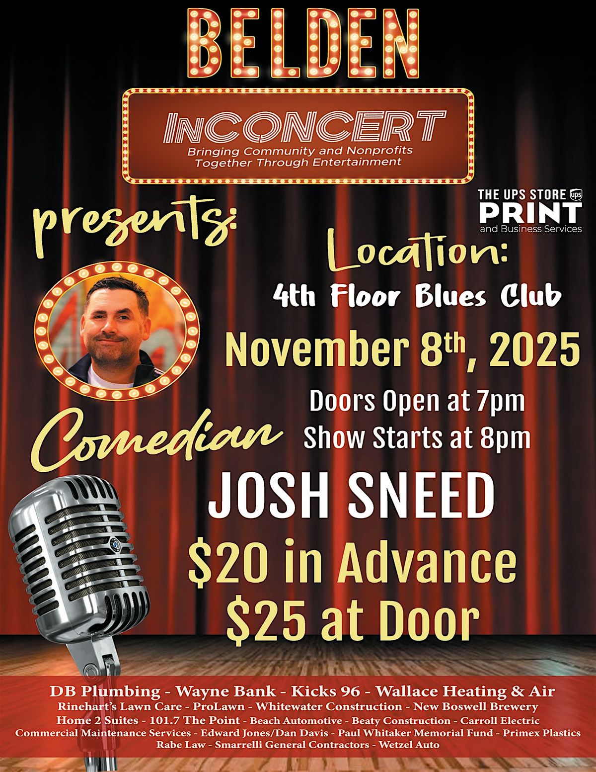 InConcert presents Comedian Josh Sneed, 8 November | Event in Richmond | AllEvents
