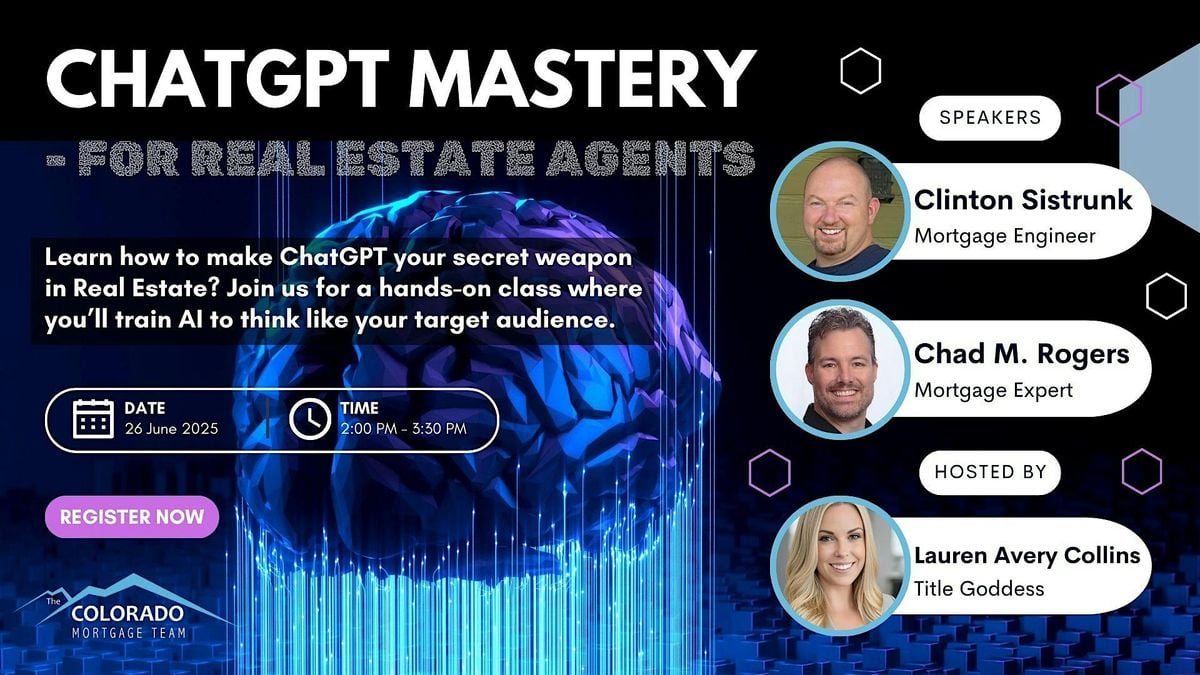 ChatGPT Mastery for Real Estate Agents, 26 June | Event in Denver | AllEvents
