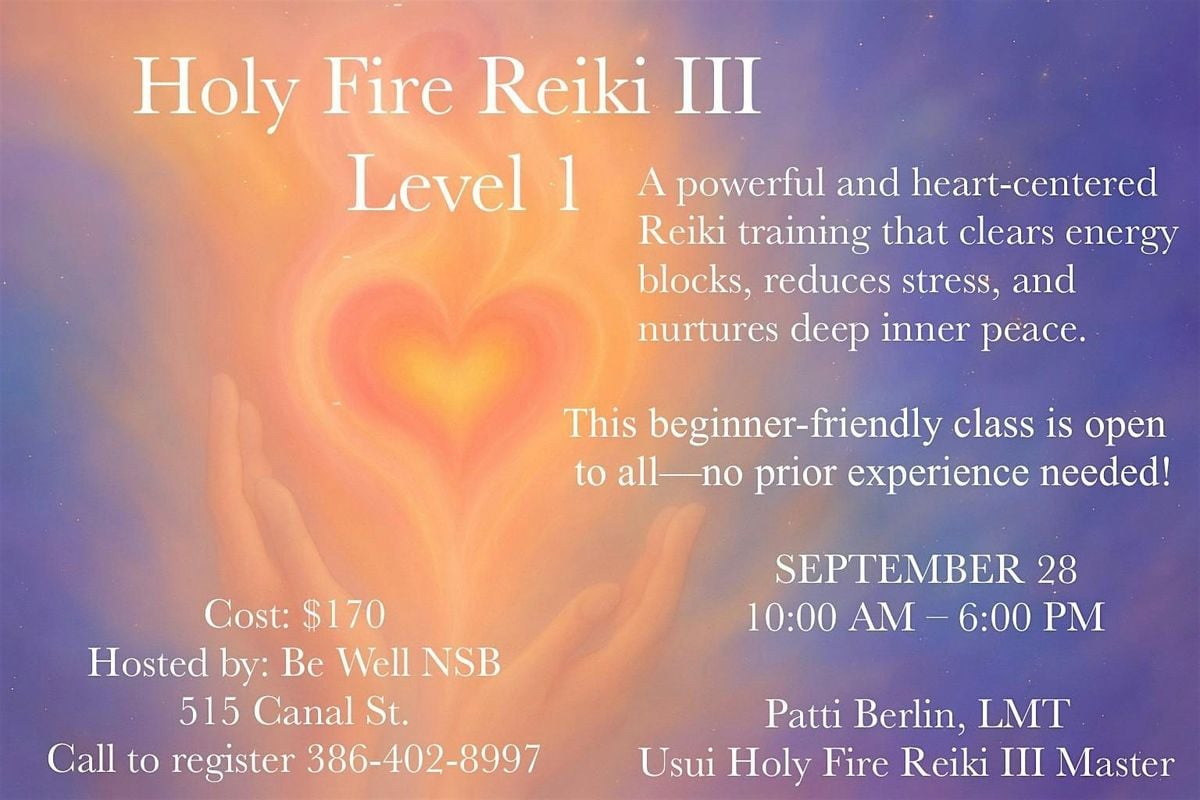 Holy Fire Reiki III Level 1 Training, 28 September | Event in New Smyrna Beach | AllEvents