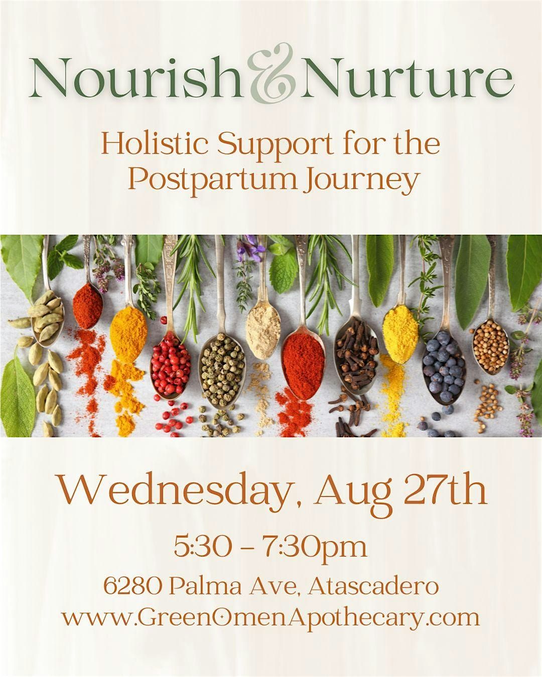 Nourish & Nurture: Holistic Support for the Postpartum Journey, 27 August | Event in Atascadero | AllEvents