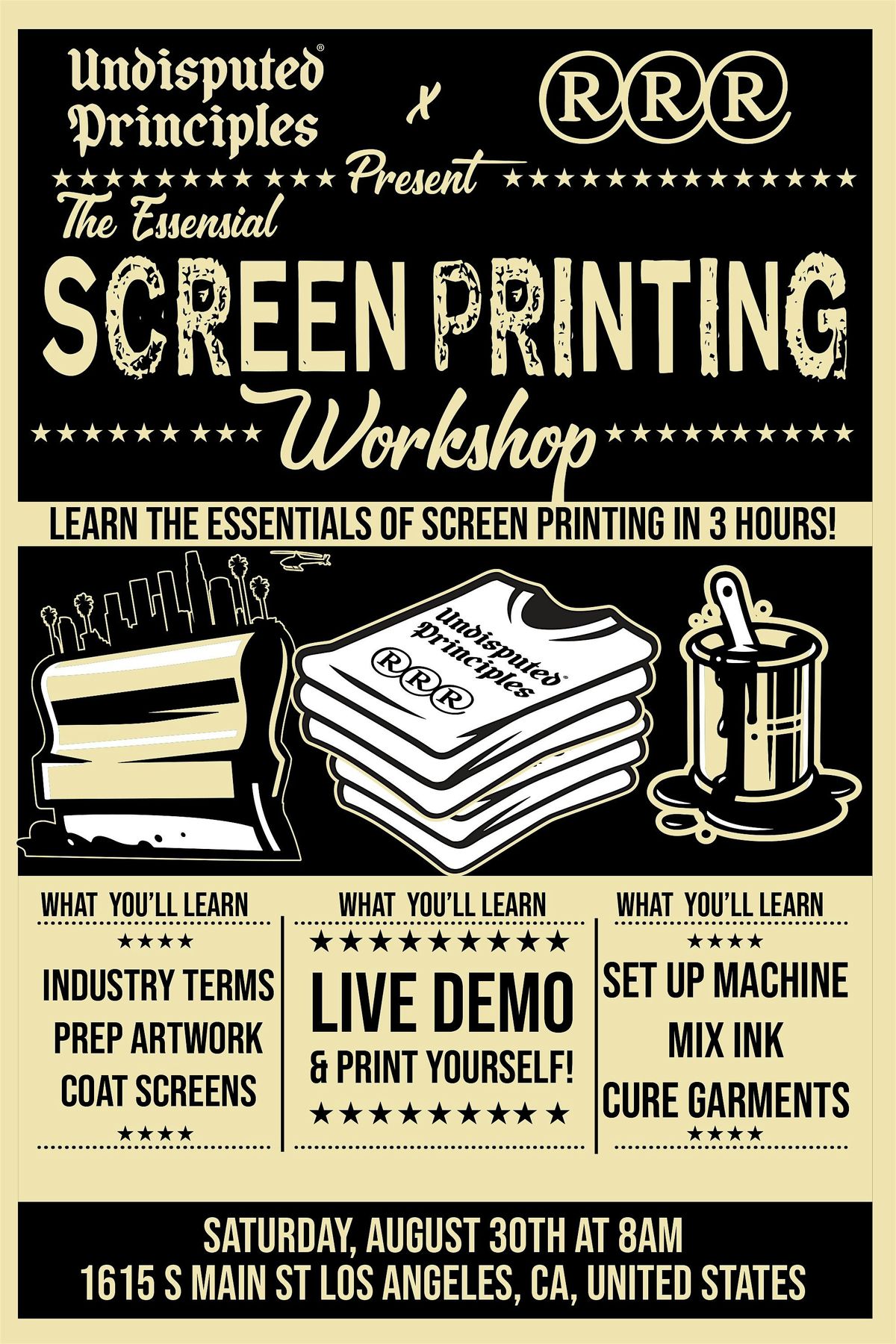 Screen Printing Workshop: Learn How to Screen Print T-Shirts in Los Angeles, 30 August | Event in Los Angeles