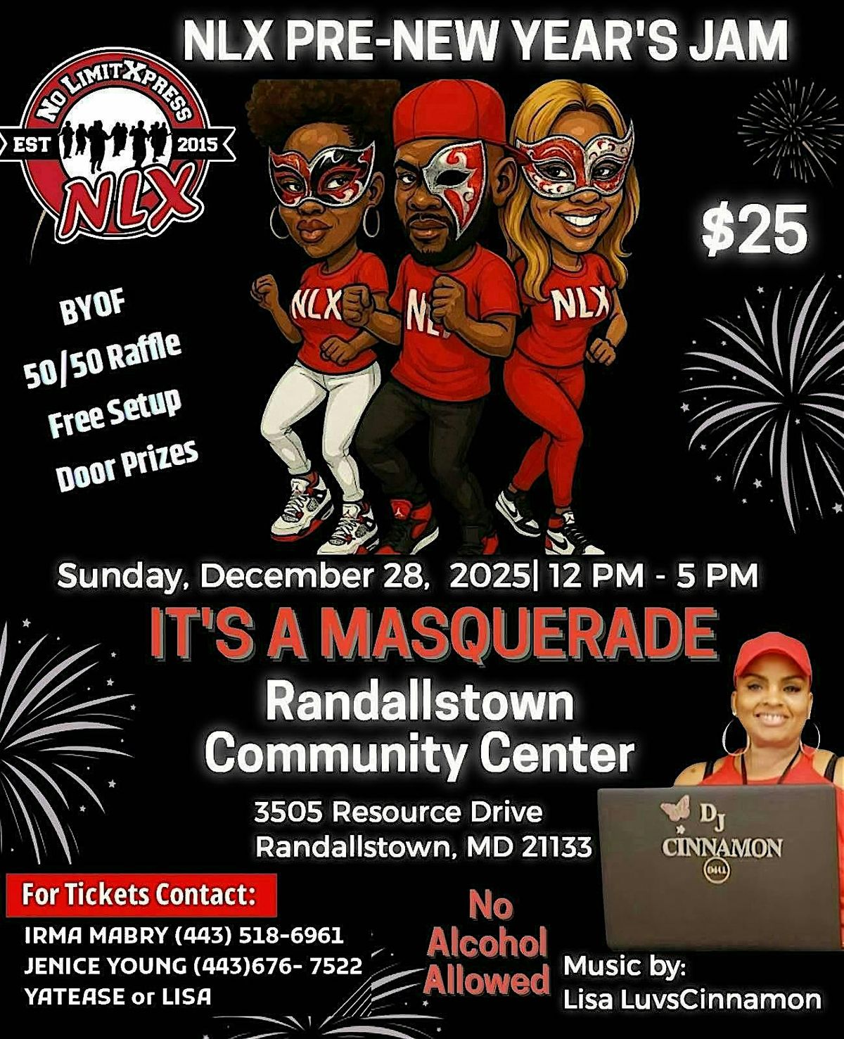 NLX 2nd ANNUAL PRE-NEW YEARS MASQUERADE LINE DANCE JAM, 28 December | Event in Randallstown | AllEvents