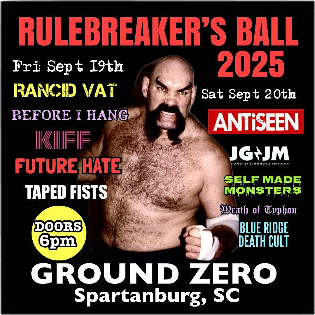 Rulebreakers Ball night 2, 20 September | Event in Spartanburg | AllEvents