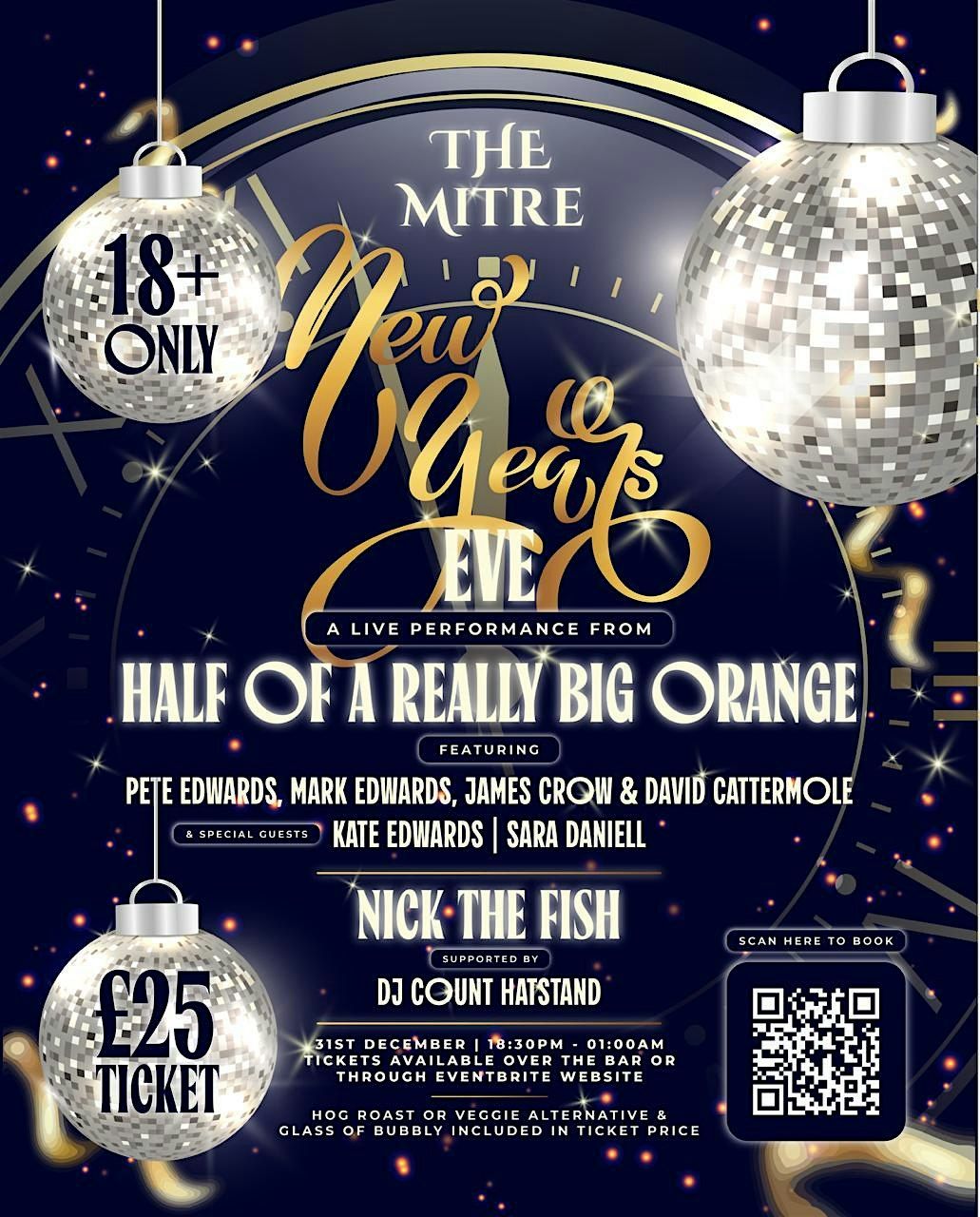 The Mitre NYE 2025 - Half of a Really Big Orange & Nick The Fish, 31 December | Event in Buckingham | AllEvents