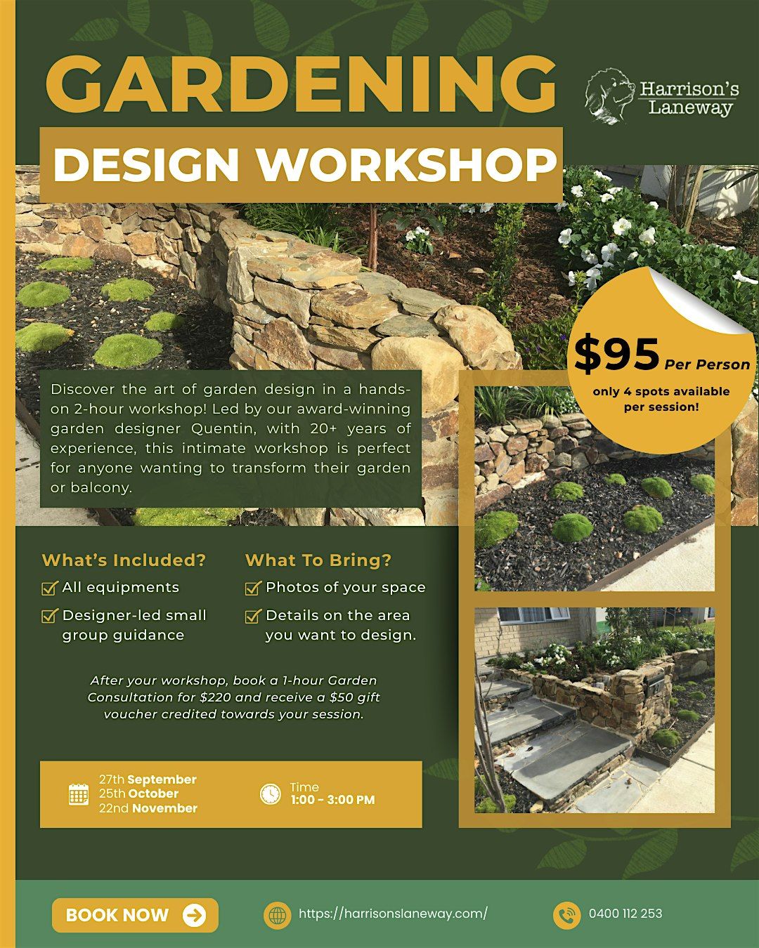 Garden Design Workshop with Award-Winning Designer Quentin, 25 October | Event in Brunswick East | AllEvents