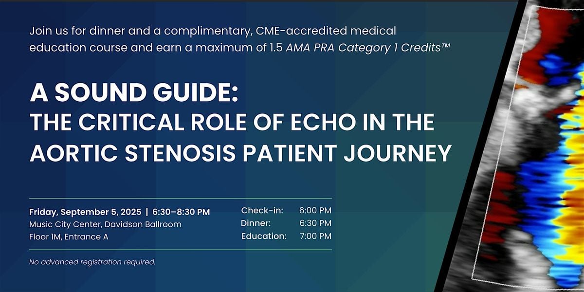 A Sound Guide: The Critical Role of Echo in the AS Patient Journey, 5 September | Event in Nashville | AllEvents