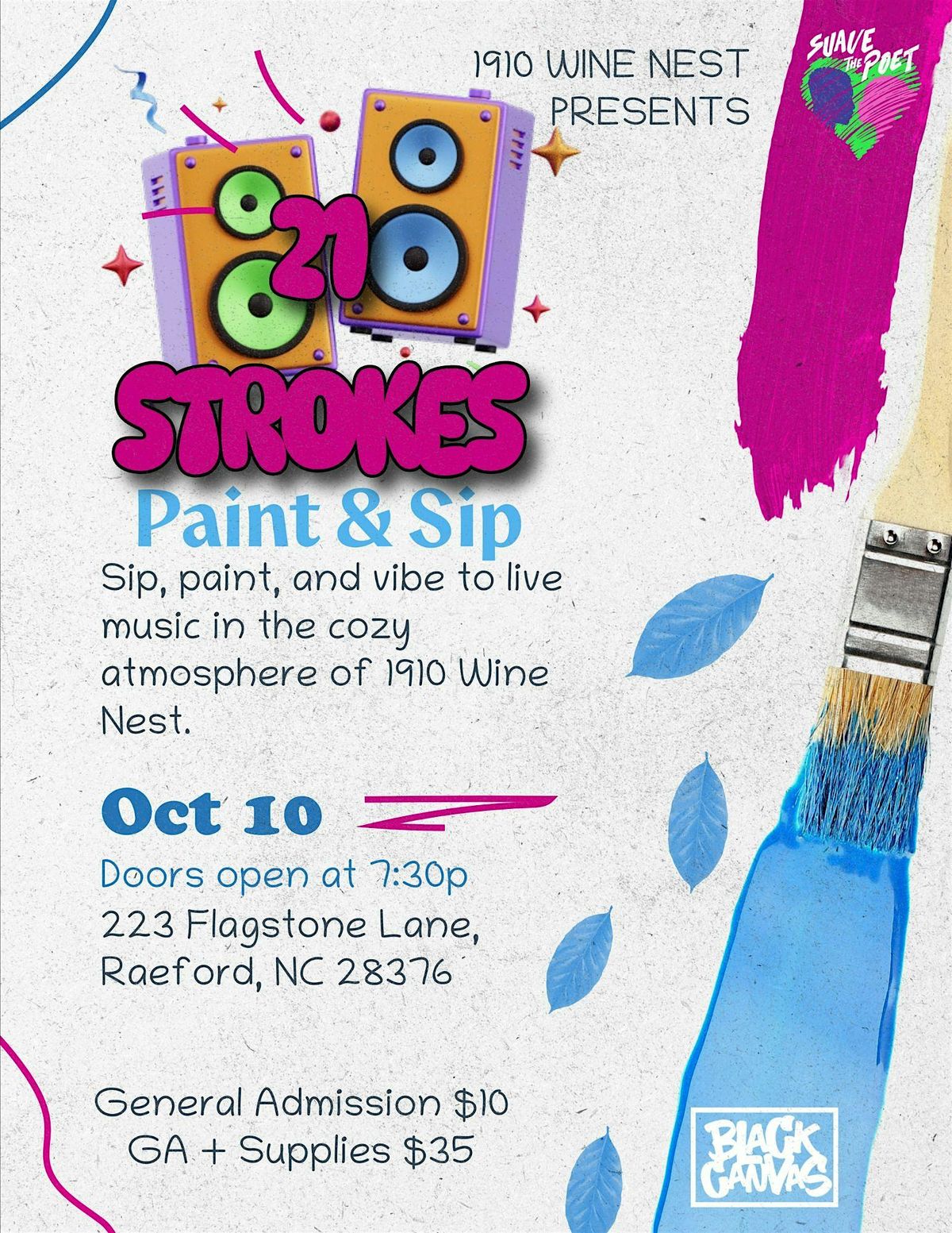 21 STROKES - SIP & PAINT NIGHT, 10 October | Event in Raeford | AllEvents