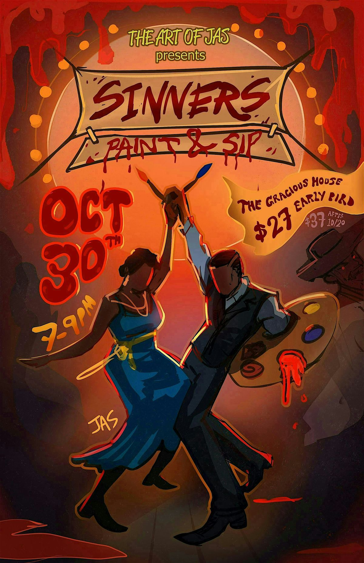 Sinners Halloween Paint & Sip by The Art of Jas, 30 October | Event in St. Louis | AllEvents
