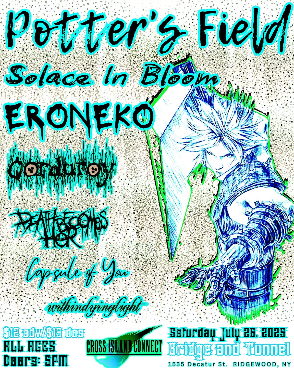 SUMMER OF SKRAMZ: PT II ft/POTTER'S FIELD, SOLACE IN BLOOM, ERONEKO + MORE, 26 July | Event in Queens | AllEvents