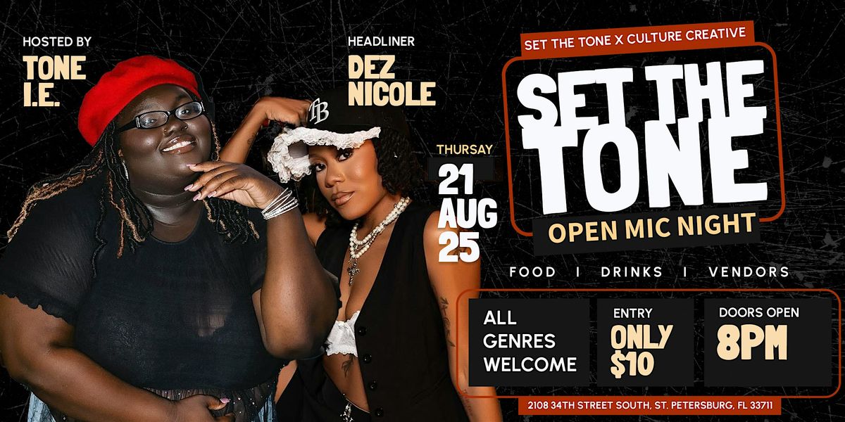 SET THE TONE: Open Mic Night, 21 August | Event in St. Petersburg | AllEvents