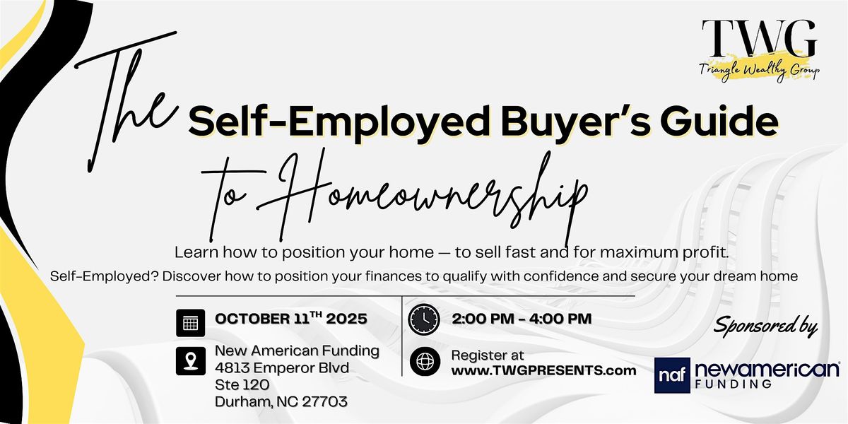 Homeownership for the Hustlers: A Self-Employed Buyer’s Guide to Success, 11 October | Event in Durham | AllEvents