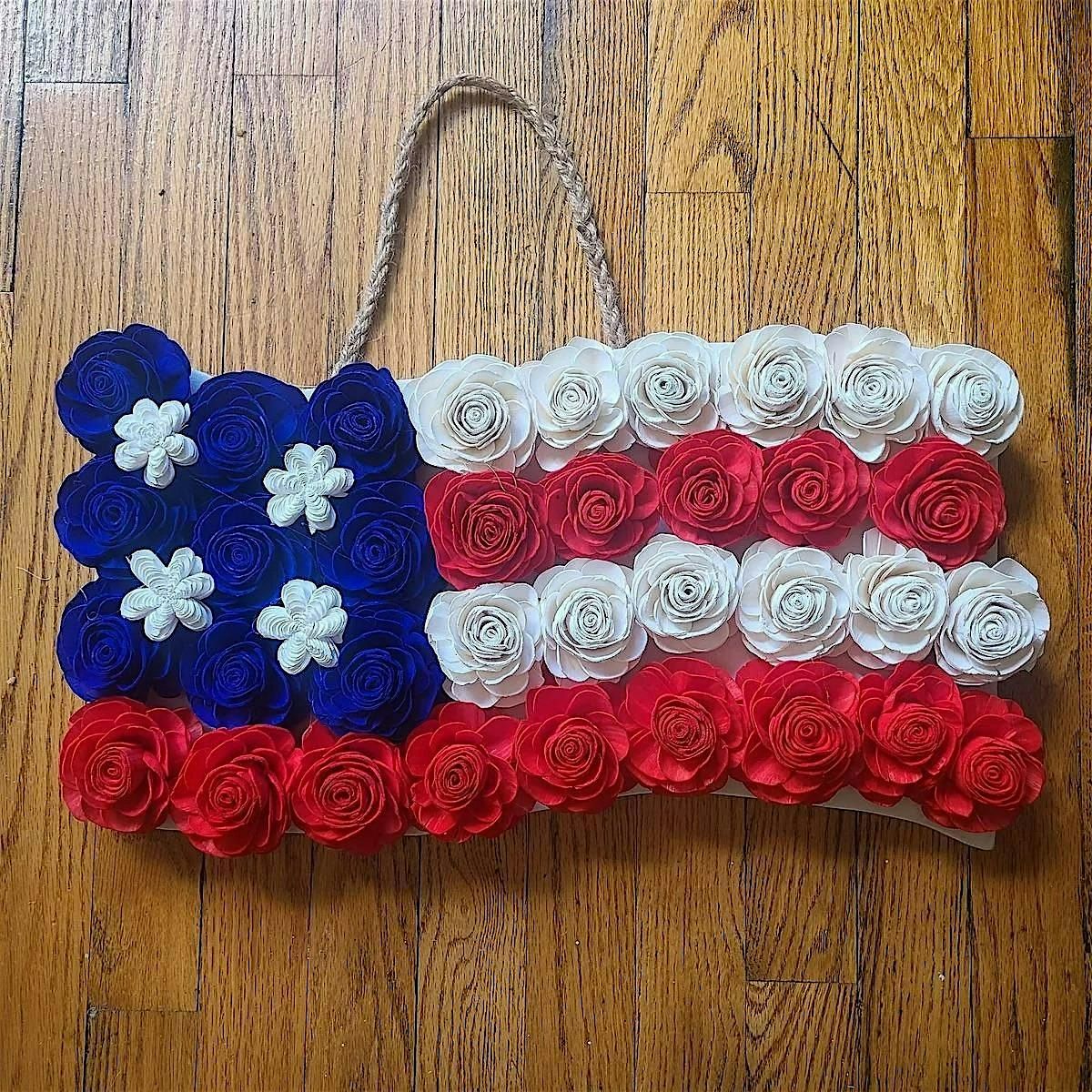 MAKE YOUR OWN WOOD FLOWER AMERICAN FLAG TUTORIAL AND TAKE HOME!, 13 August | Event in Plymouth | AllEvents
