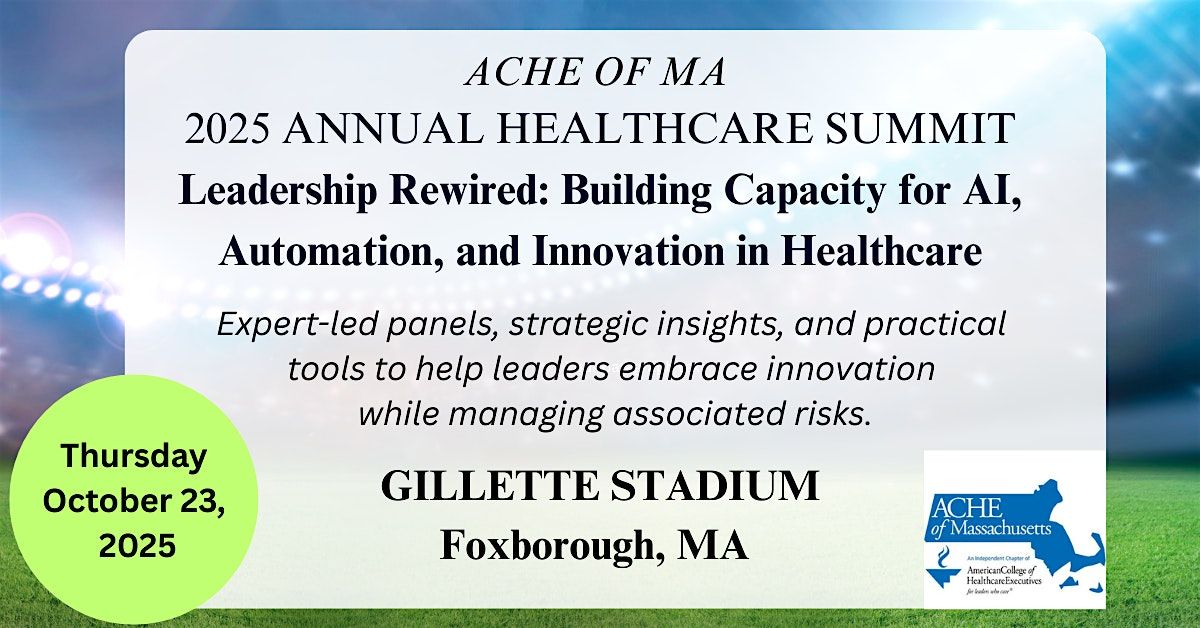 2025  Annual Healthcare Summit, 23 October | Event in Foxborough | AllEvents