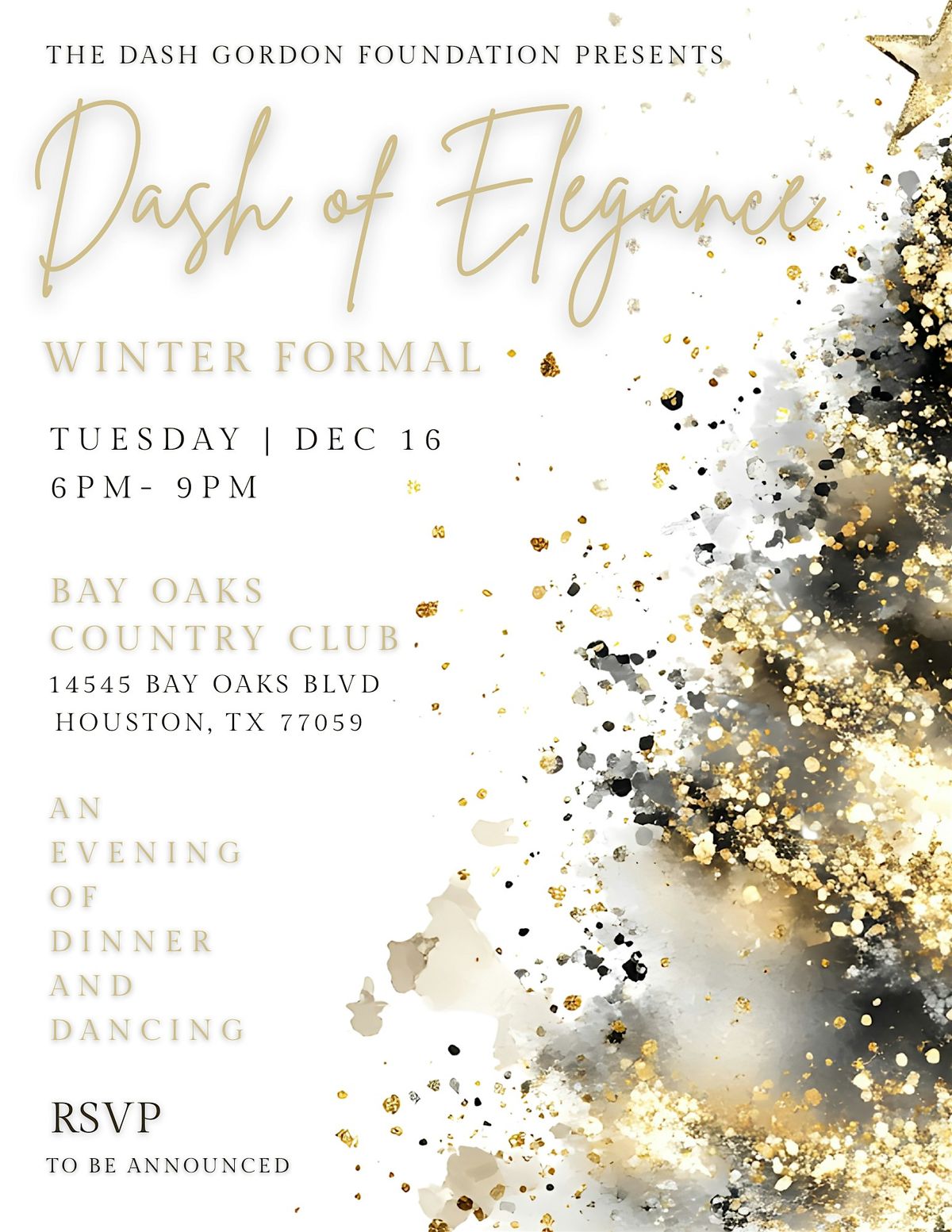 DASH OF ELEGANCE WINTER FORMAL, 16 December | Event in Houston | AllEvents