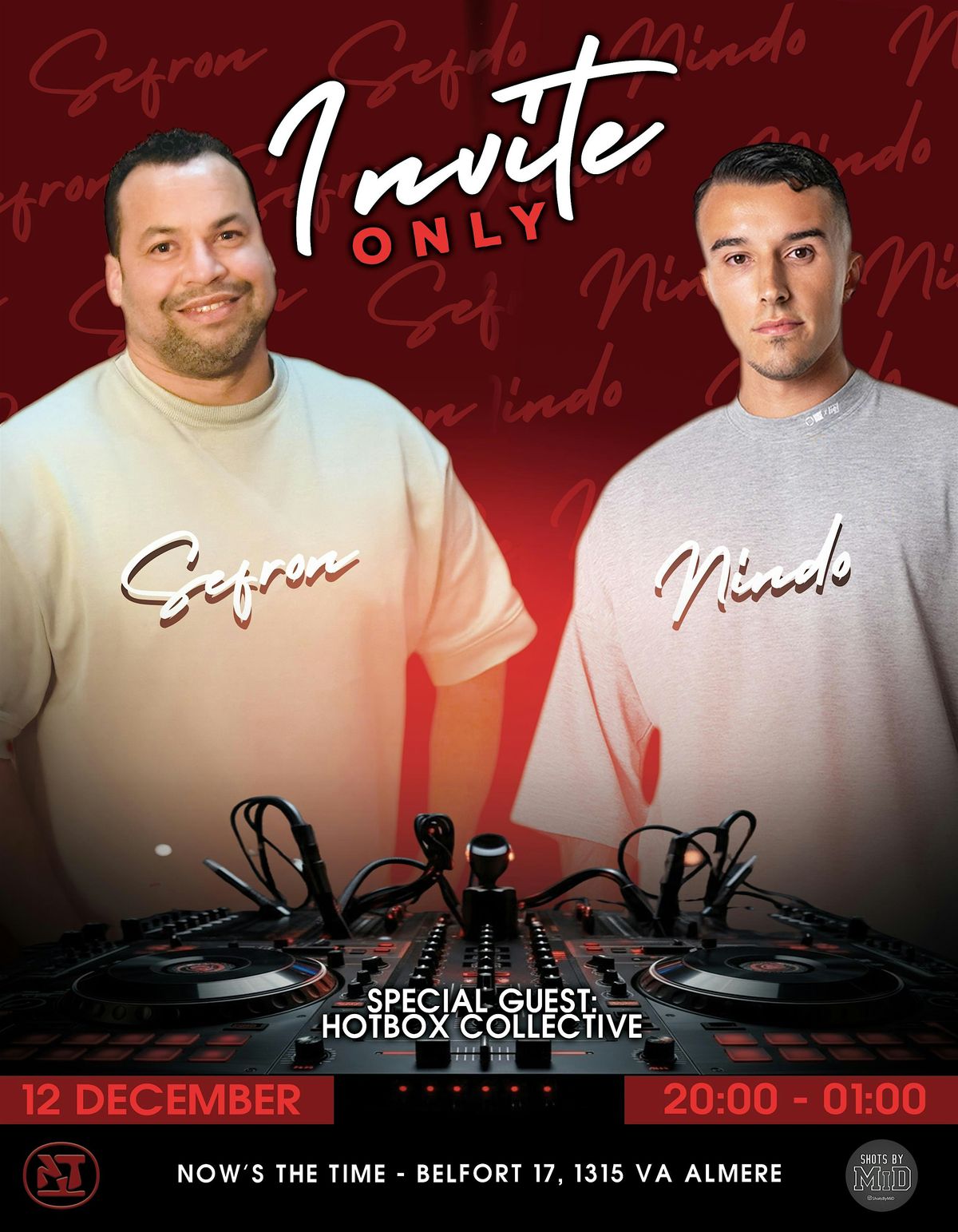 Invite Only: Sefron & Nindo, 12 December | Event in Almere | AllEvents