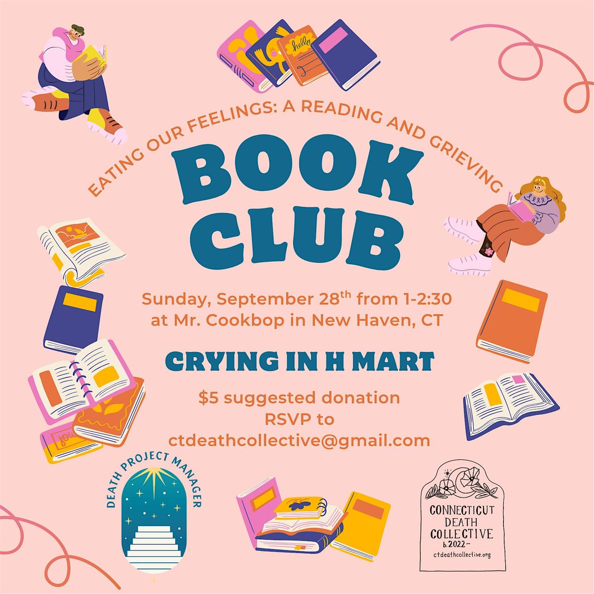 Eating Our Feelings: A Book Club for Readers and Grievers, 28 September | Event in New Haven | AllEvents