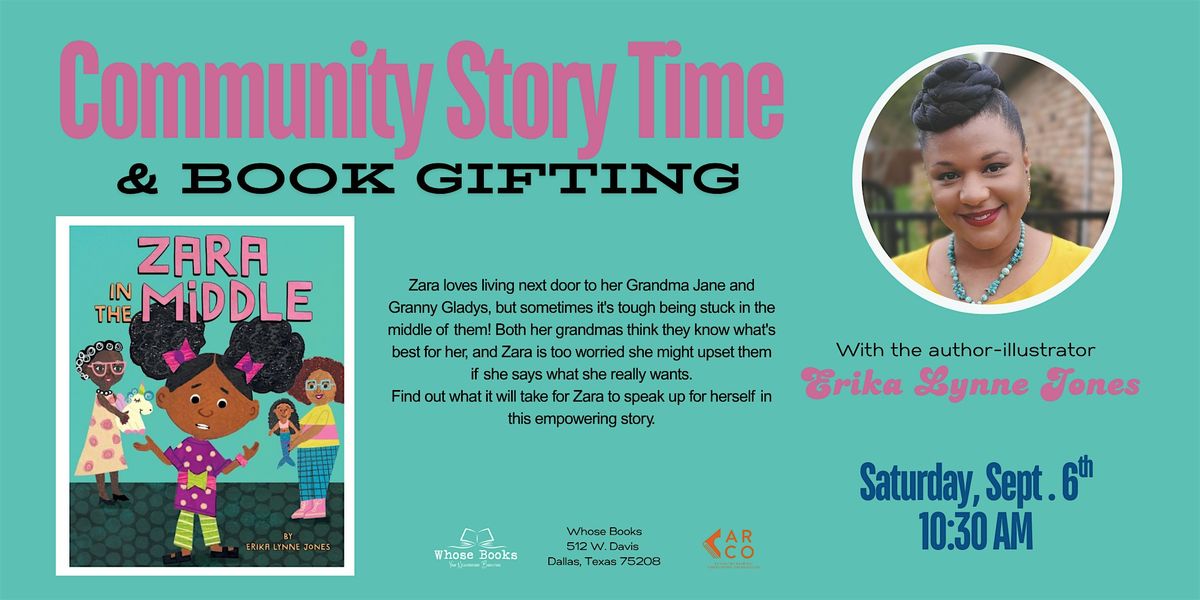 Community Story Time & Book Gifting : Zara In The Middle, 6 September | Event in Dallas | AllEvents
