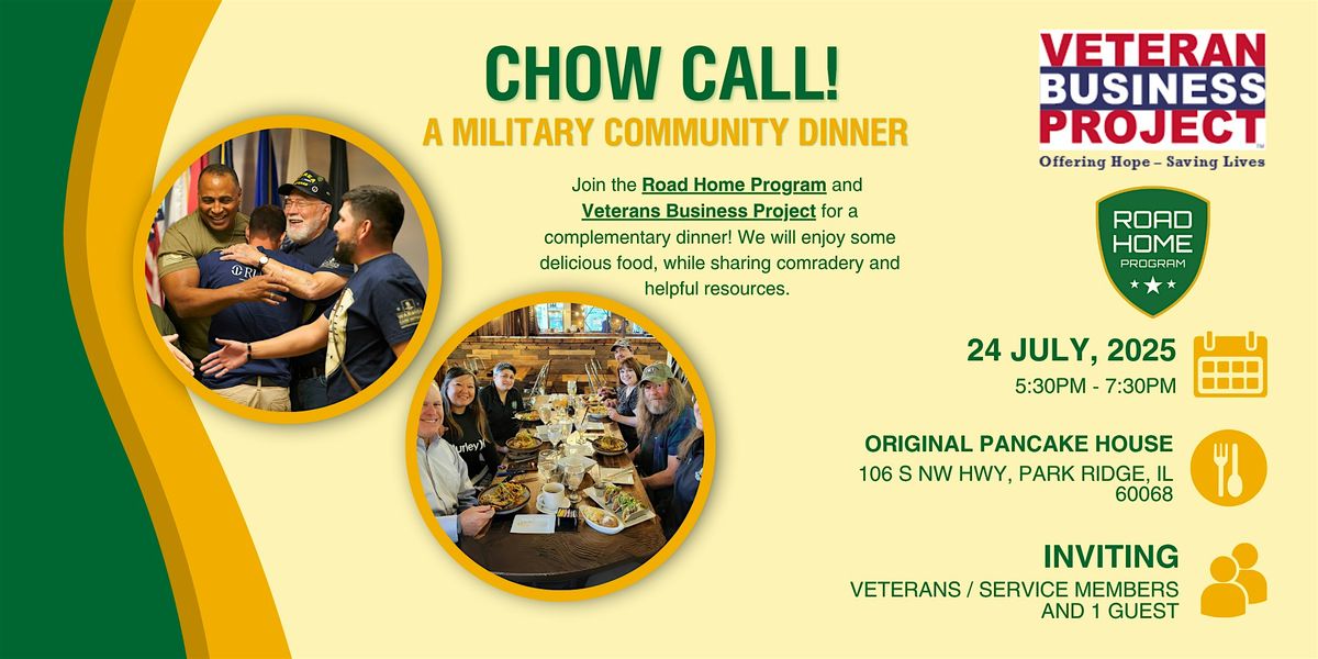 Chow Call! A Military Community Dinner, 24 July | Event in Park Ridge | AllEvents