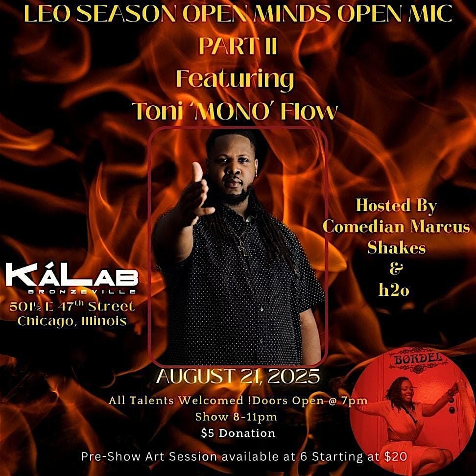 Open Mic, Open Minds: Leo Season Edition Pt. 2, 21 August | Event in Chicago | AllEvents