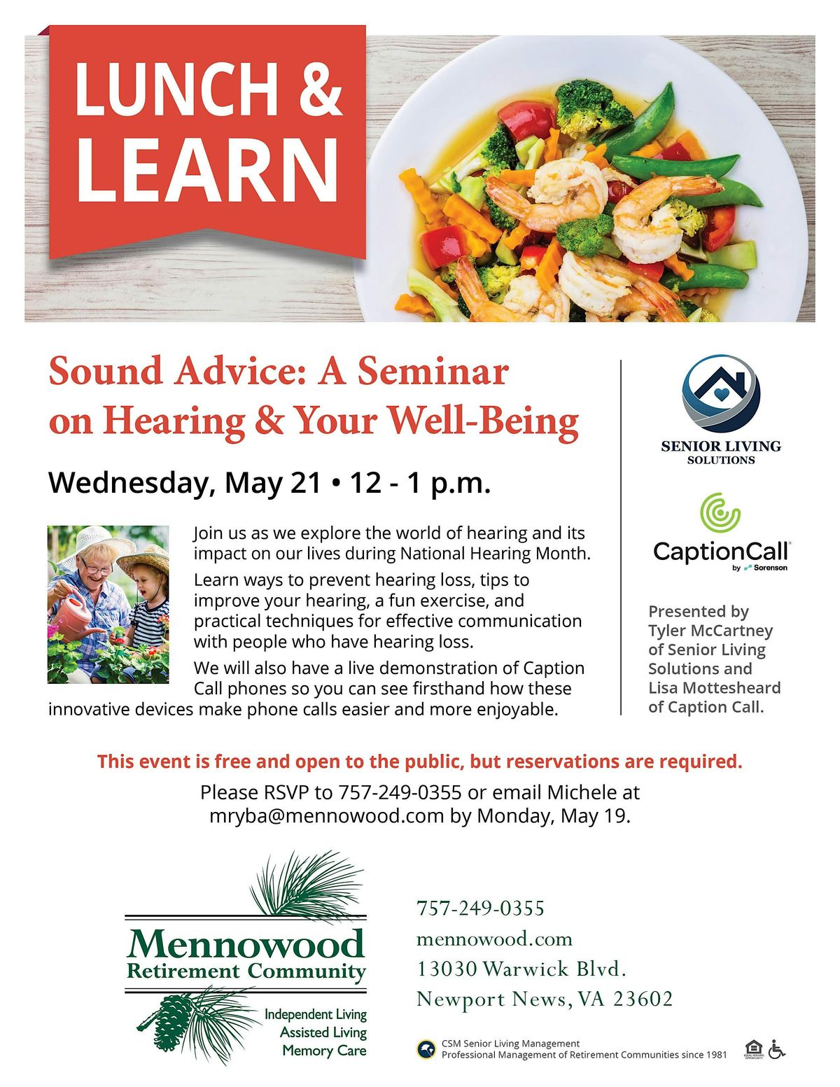 Sound Advice: A Seminar on Hearing and Your Well Being | Event in Newport News | AllEvents