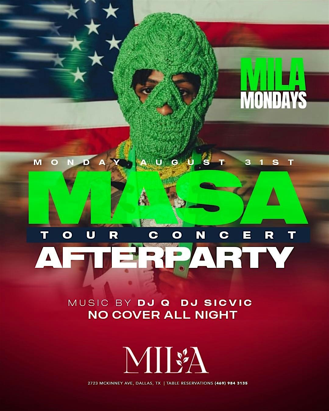 YB AfterParty /LaborDay @Mila Monday Free Champagne bottle & Table No Cover | Event in Dallas | AllEvents
