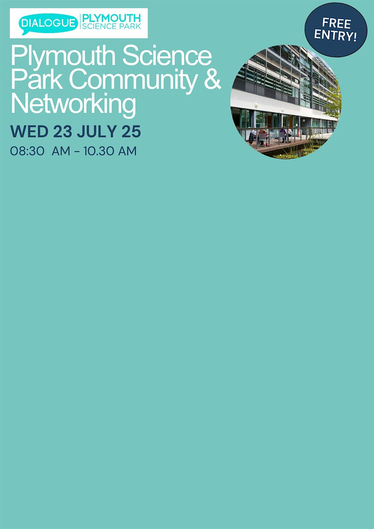 Plymouth Science Park Community & Networking Event, 23 July | Event in Plymouth | AllEvents