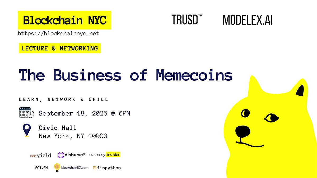 The Business of Memecoins, 18 September | Event in New York | AllEvents
