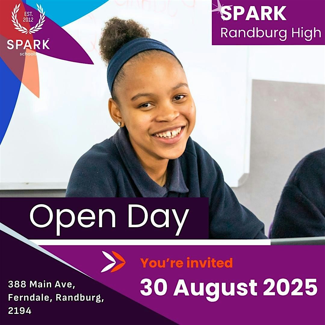 SPARK Randburg High Open Day, 30 August | Event in Randburg | AllEvents
