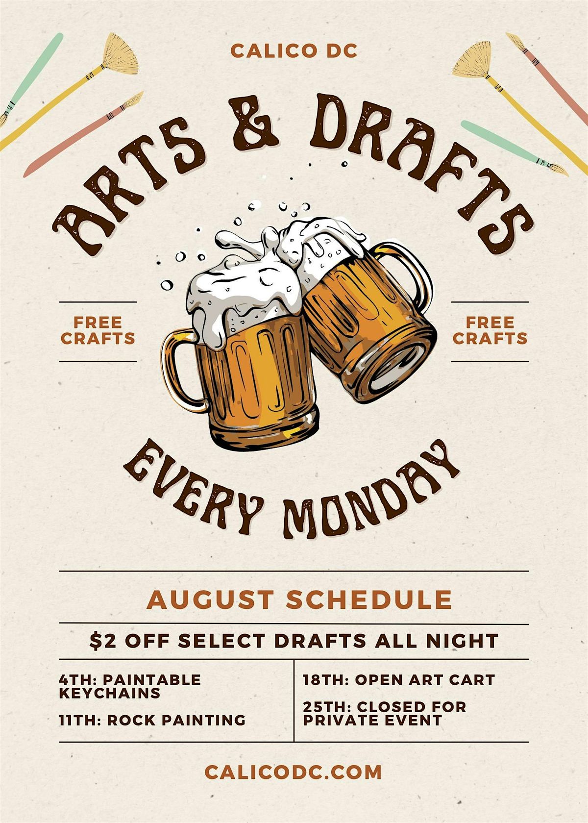 "Arts & Drafts" at Calico (Rock Painting), 11 August | Event in Washington | AllEvents