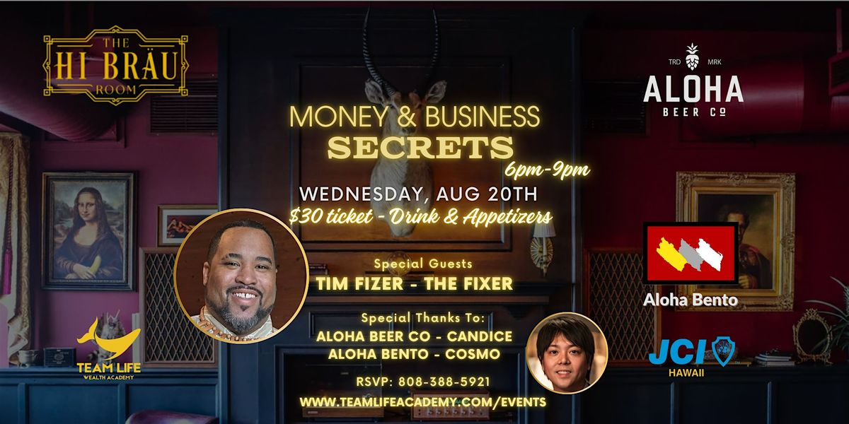 Money & Business Secrets, 20 August | Event in Honolulu | AllEvents