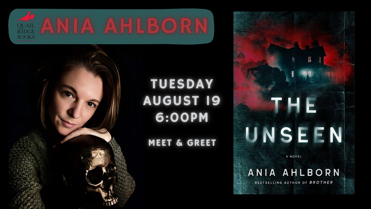 Ania Ahlborn | The Unseen (Meet & Greet), 19 August | Event in Raleigh | AllEvents