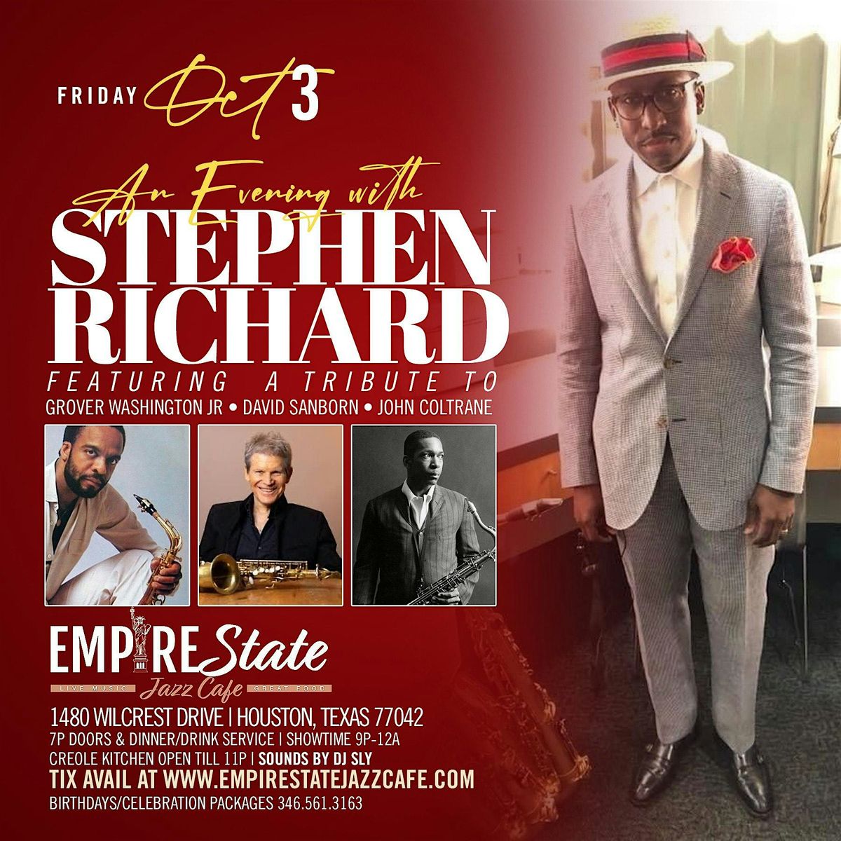 Stephen Richard: Tribute to Grover Washington Jr, David Sanborn & More | Event in Houston | AllEvents