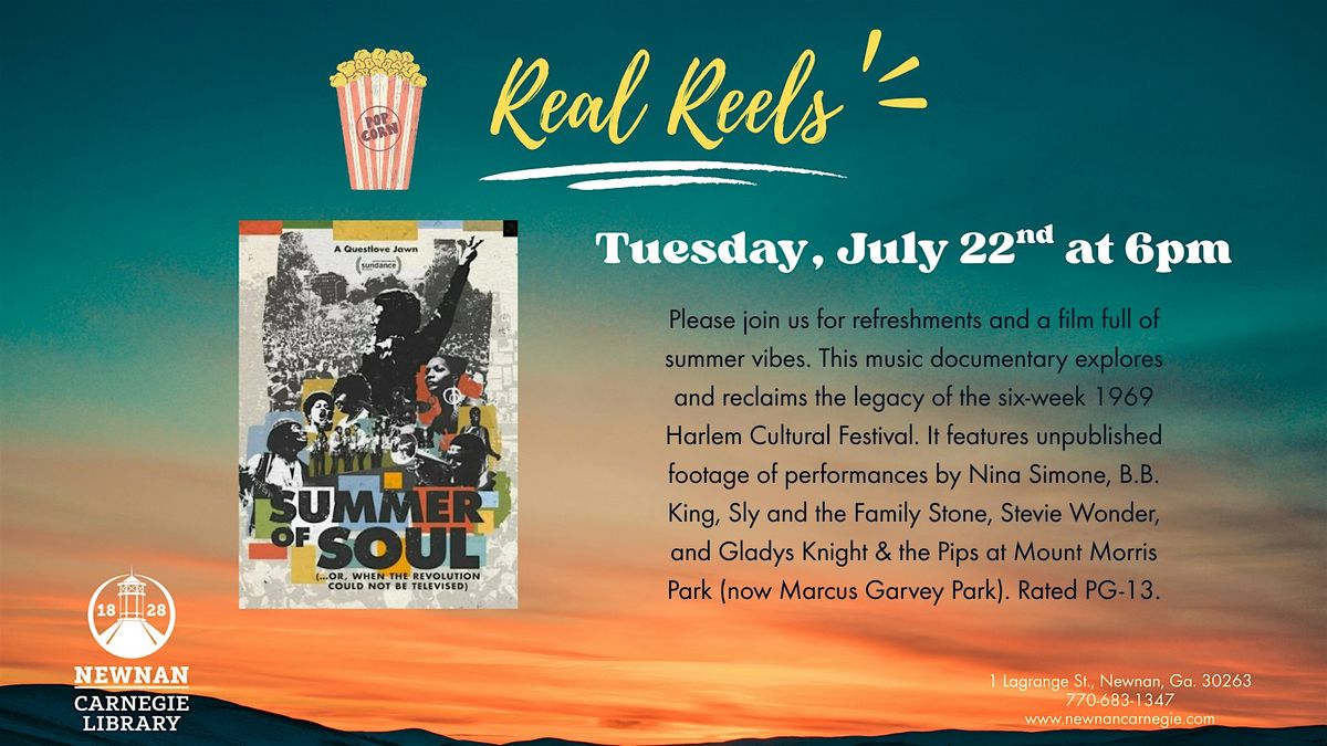 Real Reels, 22 July | Event in Newnan | AllEvents