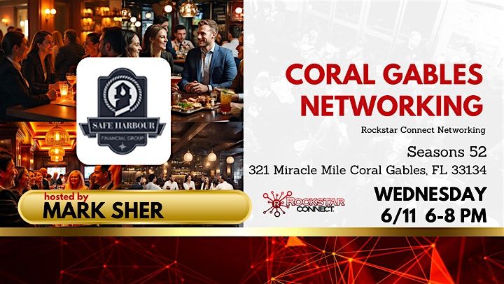 Free Coral Gables Rockstar Connect Networking Event (June, near Miami) | Event in Coral Gables | AllEvents