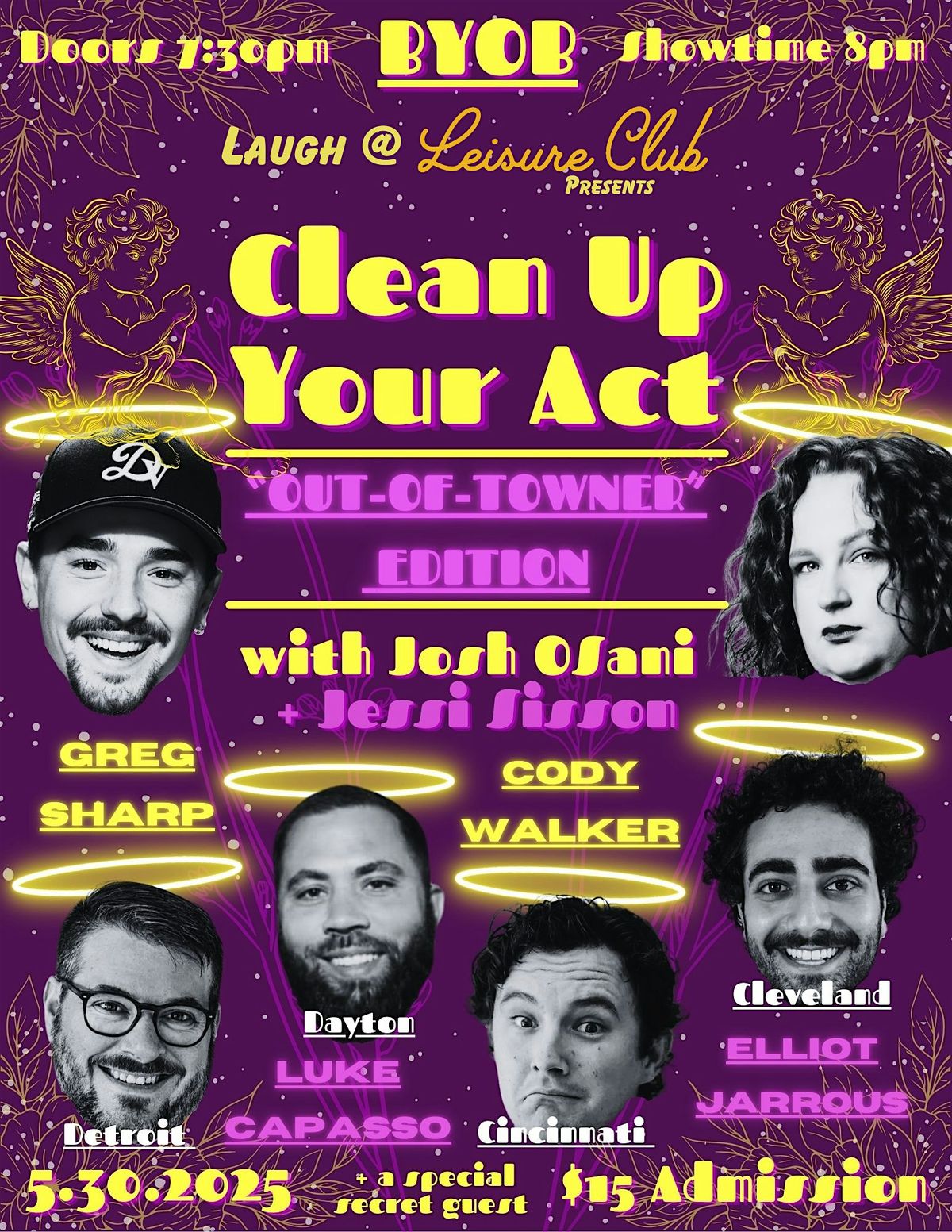 Laugh @ Leisure Club: Clean UP Your Act, 30 May | Event in Columbus | AllEvents